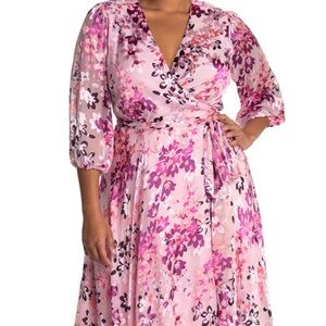 Summer formal, Floral wrap dress.